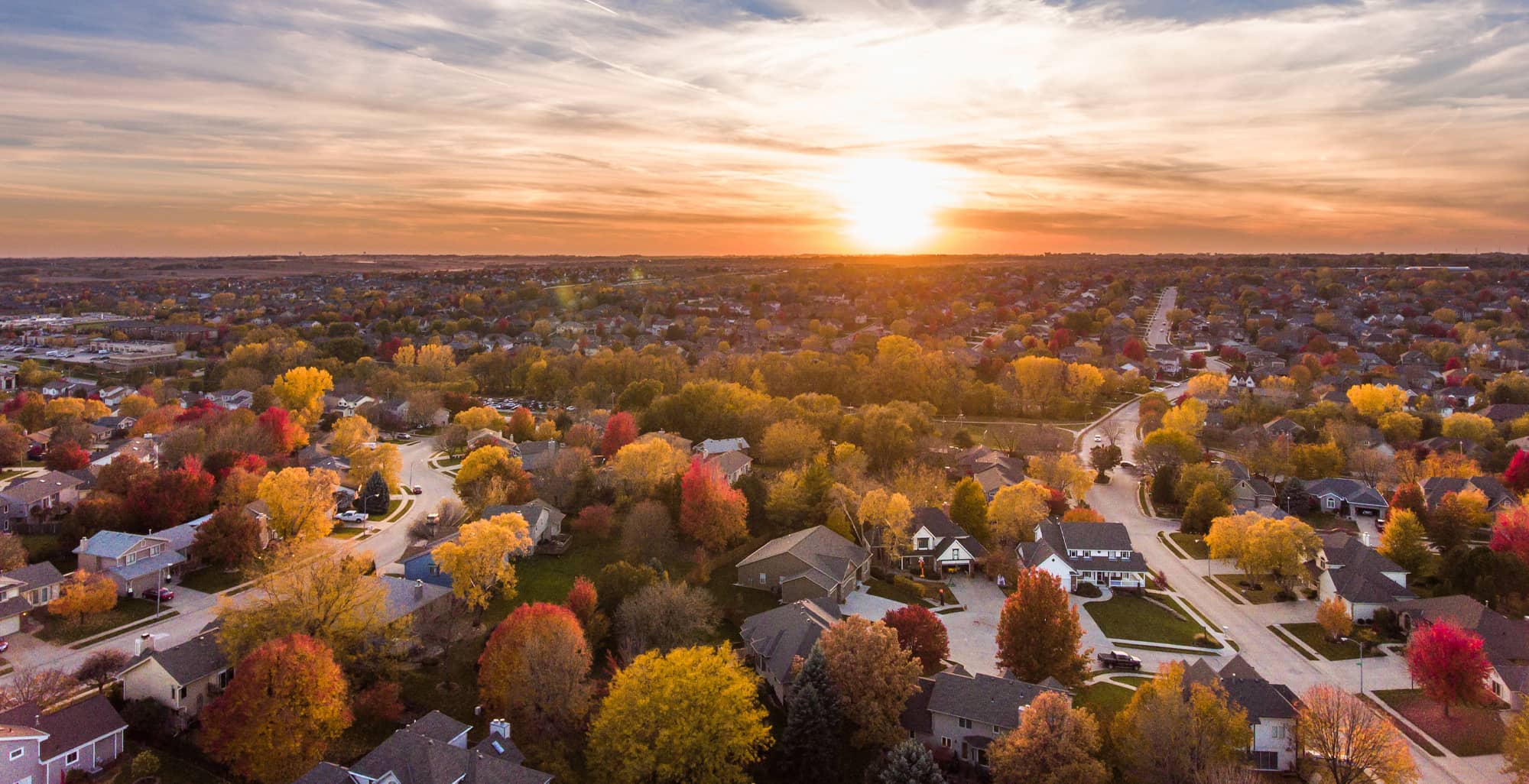Suburbs in autumn